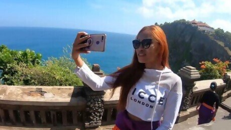 Horny amateur couple vacation to Bali where they had sex in the hotel